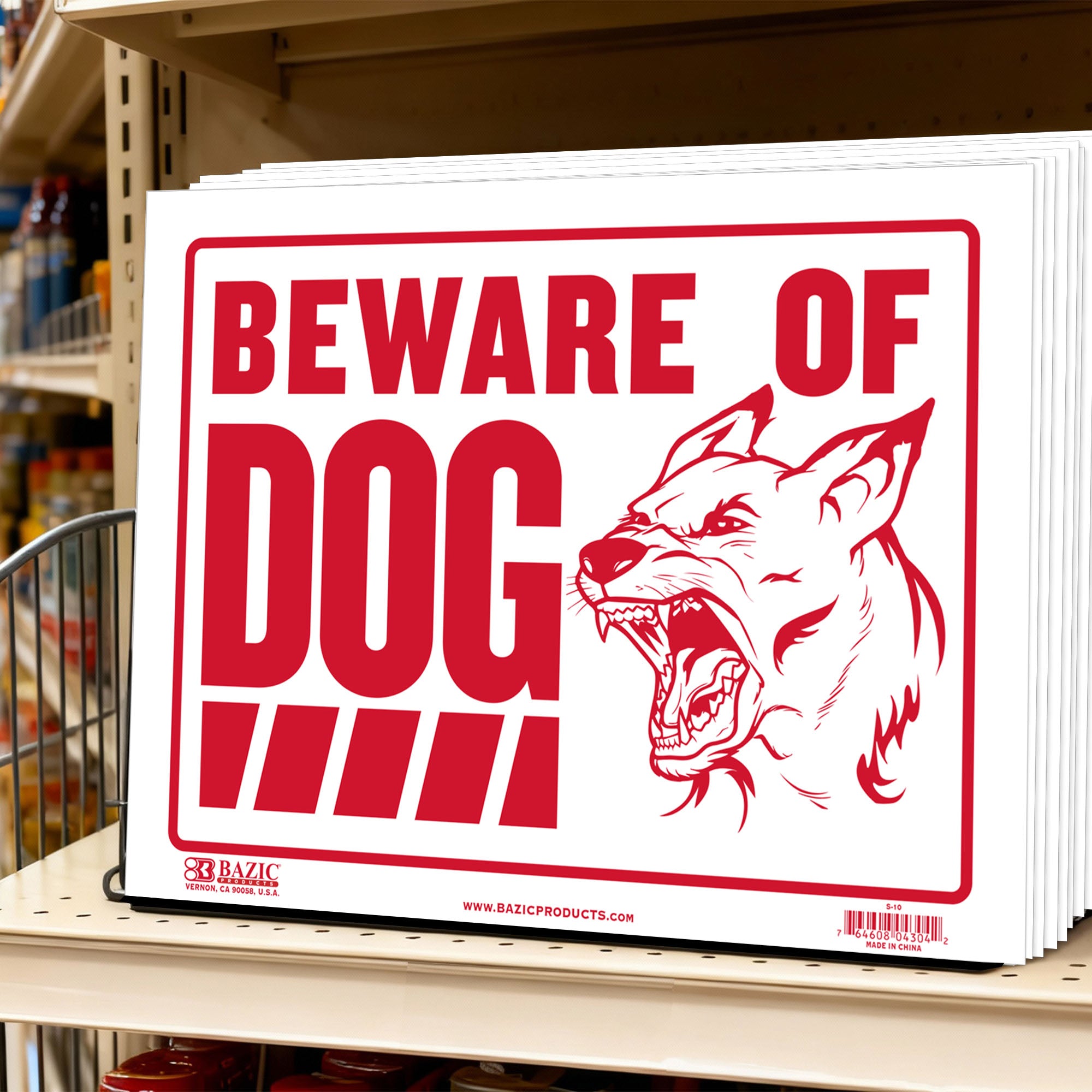 9" X 12" Beware of Dog Sign