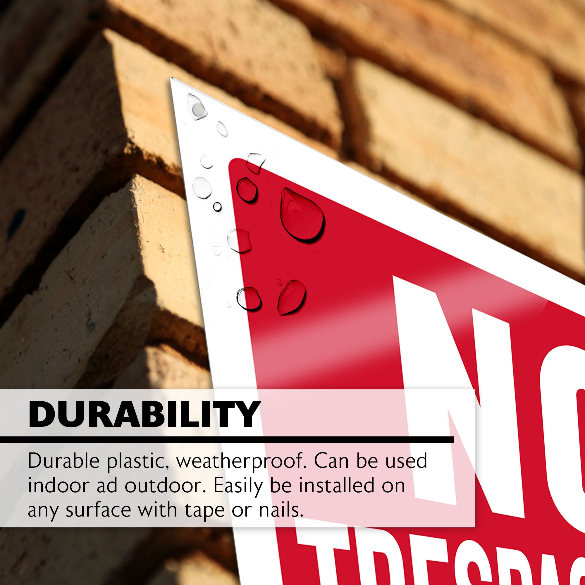 9" X 12" No Trespassing Sign