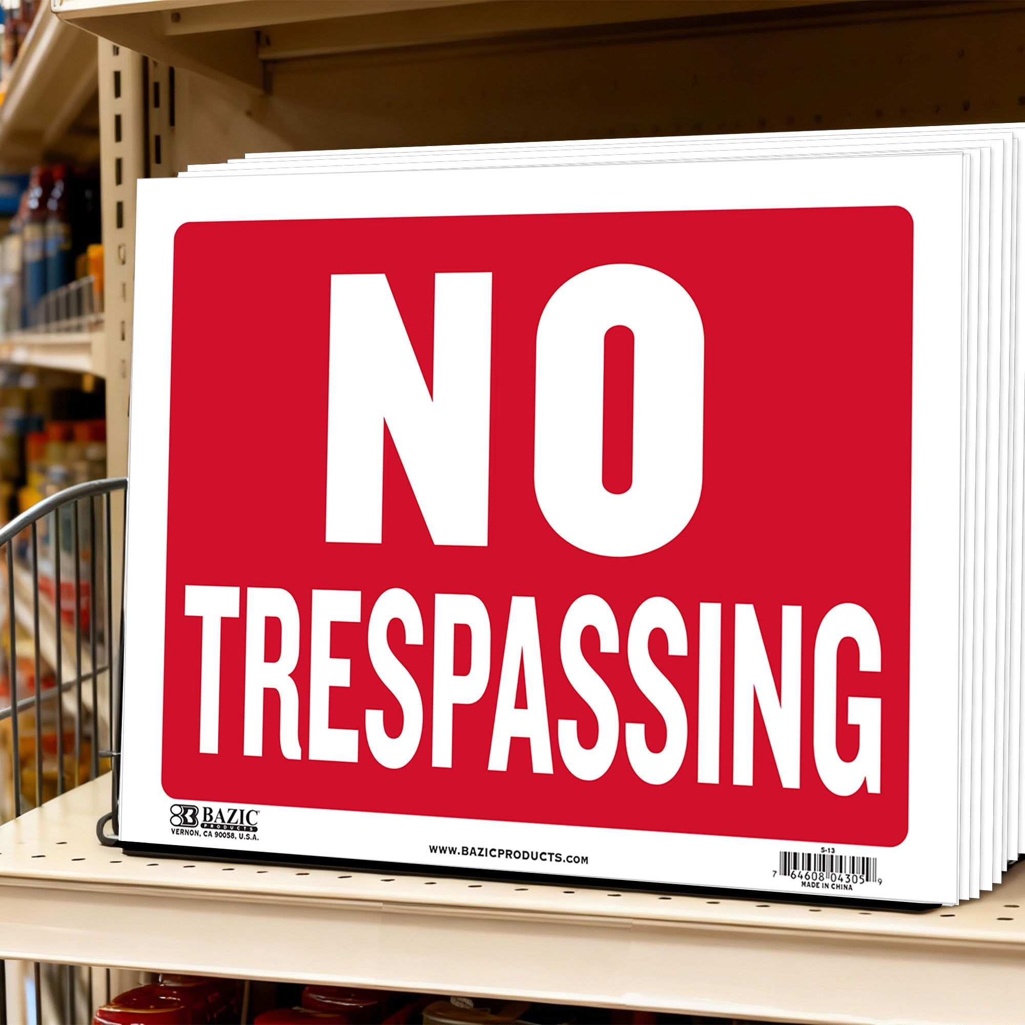 9" X 12" No Trespassing Sign