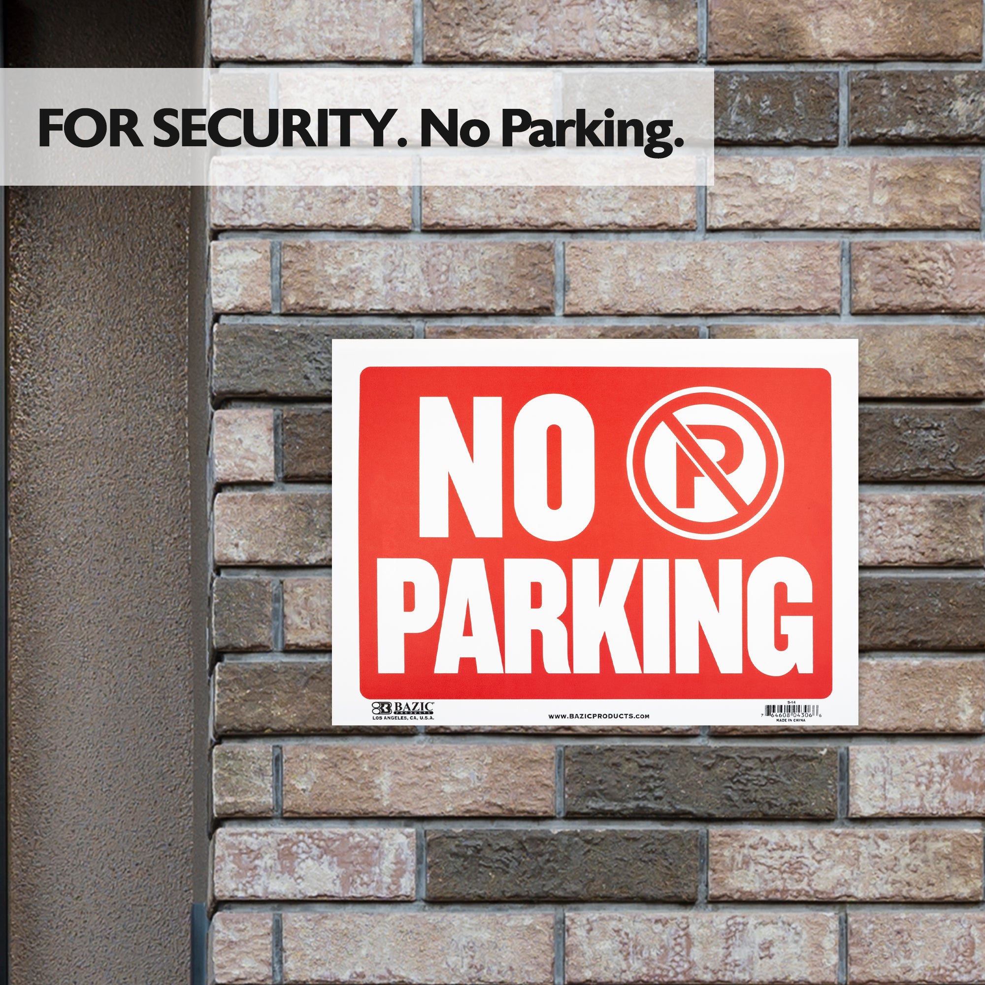 No Parking Sign, 9 x 12 in, Weather Resistant
