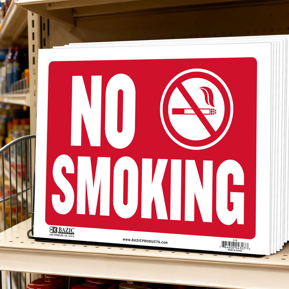 No Smoking Sign, 9 x 12 in, Weather Resistant