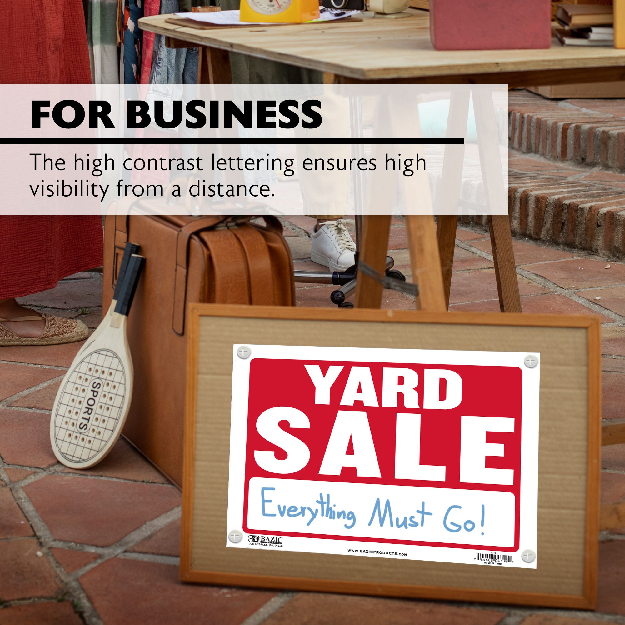 Yard Sale Sign, 9 x 12 in, Weather Resistant