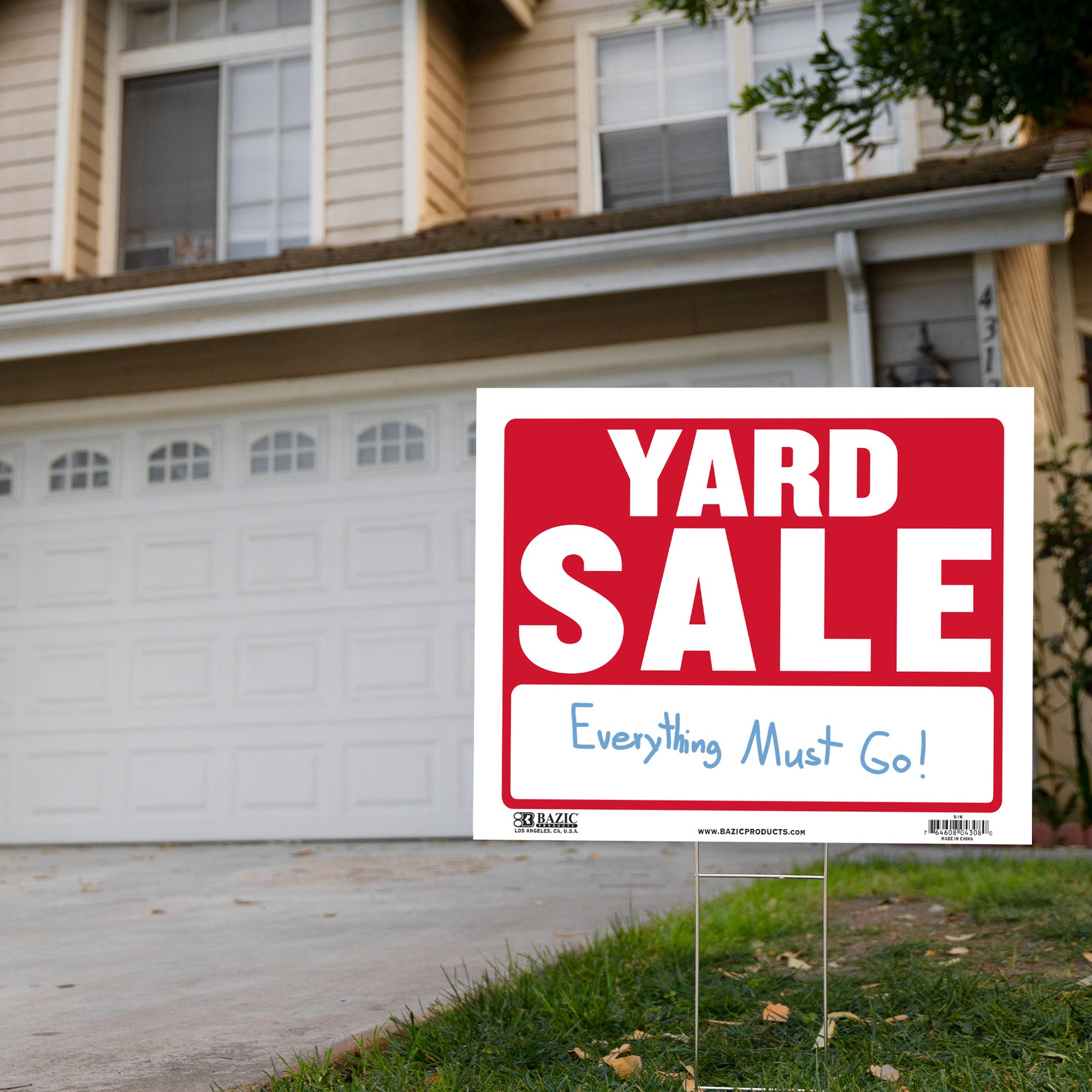 Yard Sale Sign, 9 x 12 in, Weather Resistant