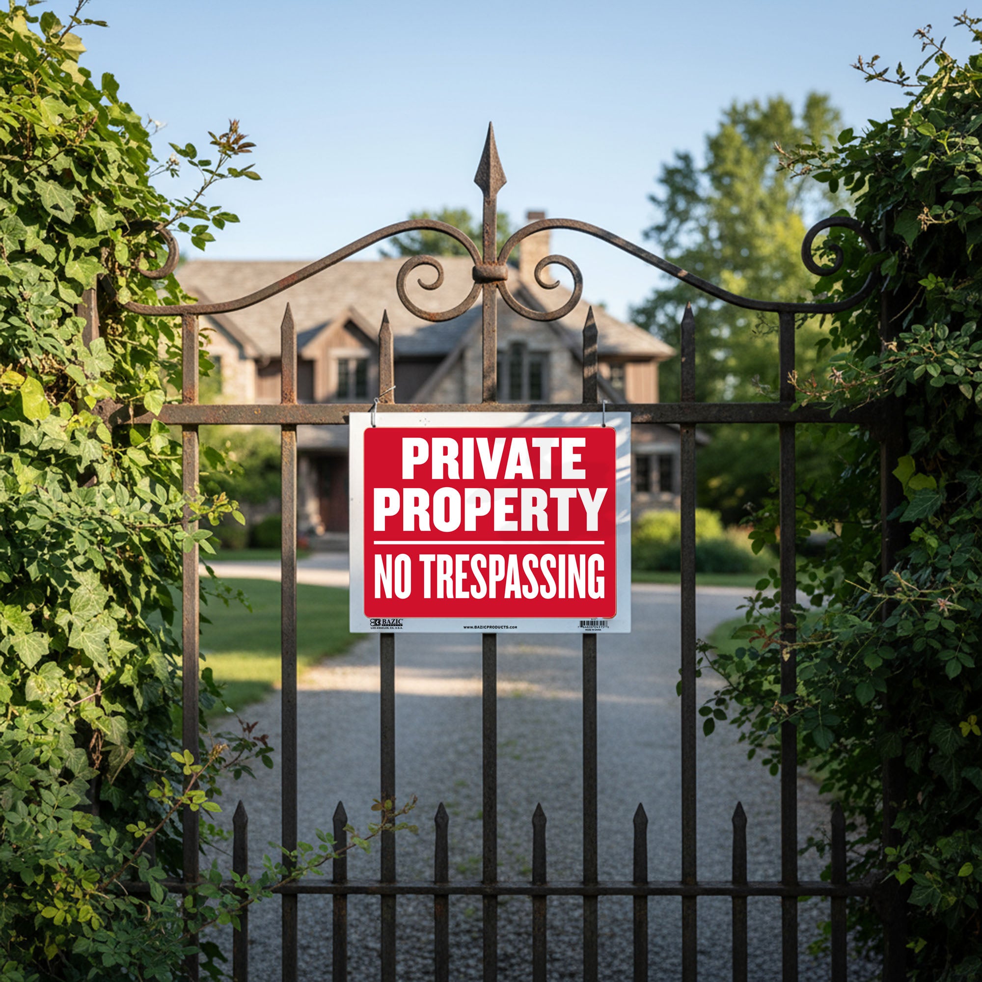 9" X 12" Private Property No Trespassing Sign