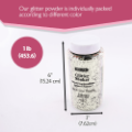 Iridescent Craft Glitter, 1 lb, Fine to Medium