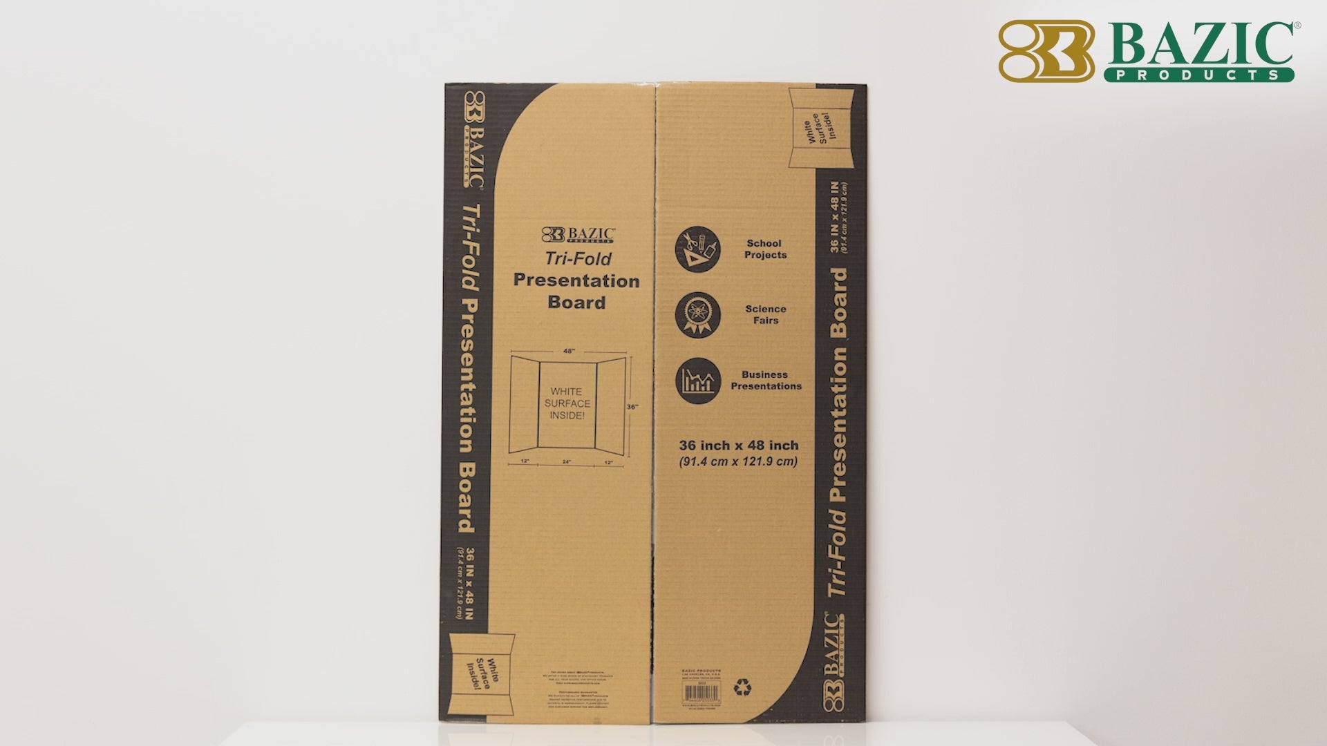 Load video: 36" X 48" Assorted Color Tri-Fold Corrugated Presentation Board