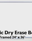 24" x 36" METALLIQUE Aluminum Frame Magnetic Dry Erase Board Value Pack