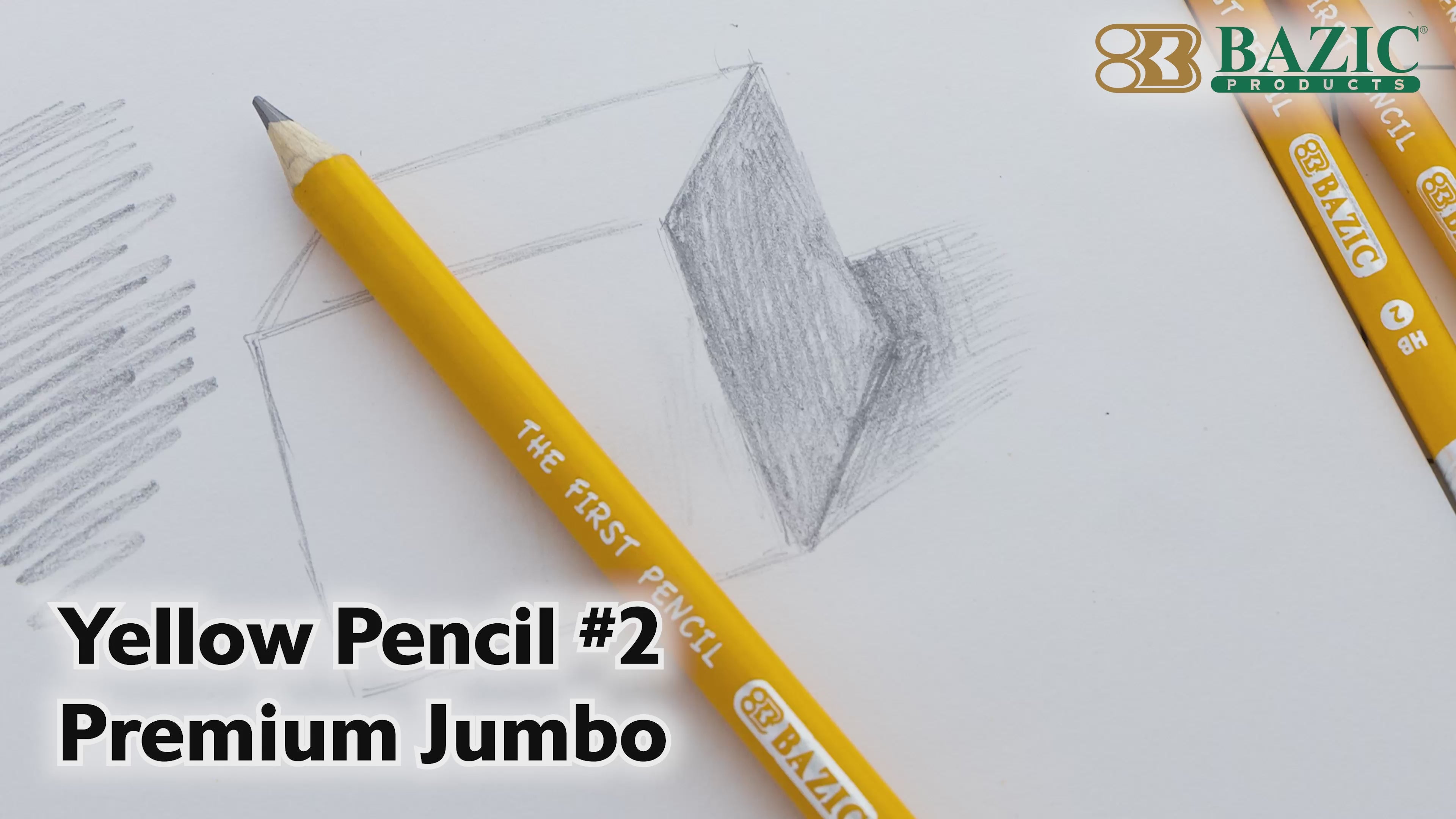 Load video: #2 The First Jumbo Premium Yellow Pencil (4/Pack)
