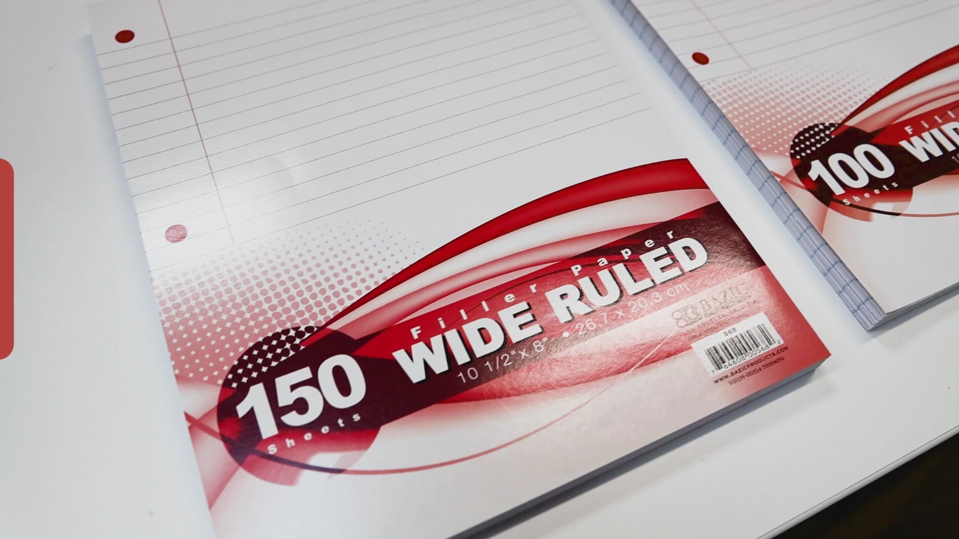 Load video: W/R 100 Ct. Filler Paper