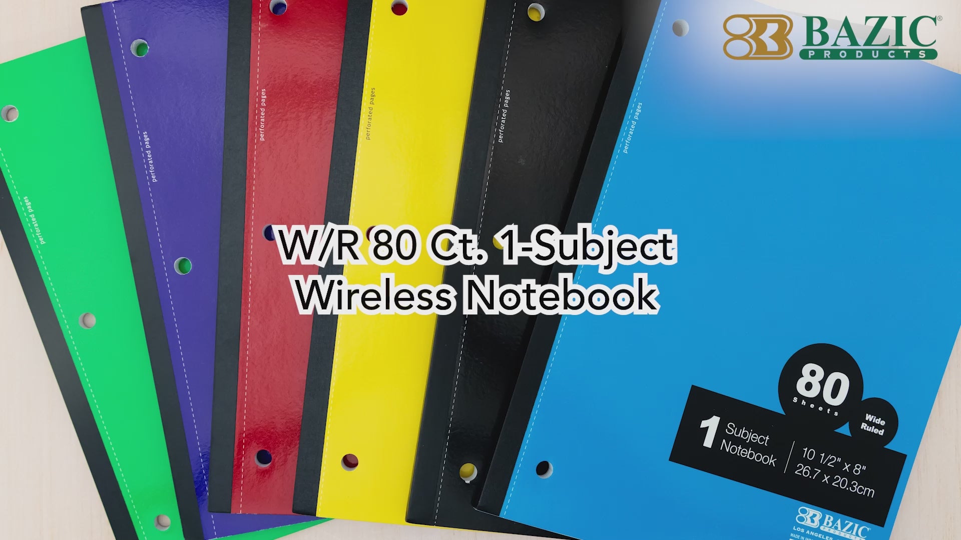 Load video: W/R 80 Ct. 1-Subject Wireless Notebook