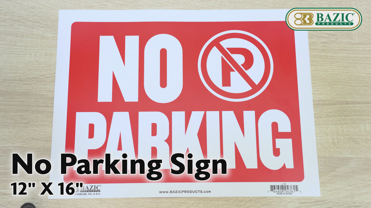 Load video: No Parking Sign, 12 x 16 in, Weather Resistant
