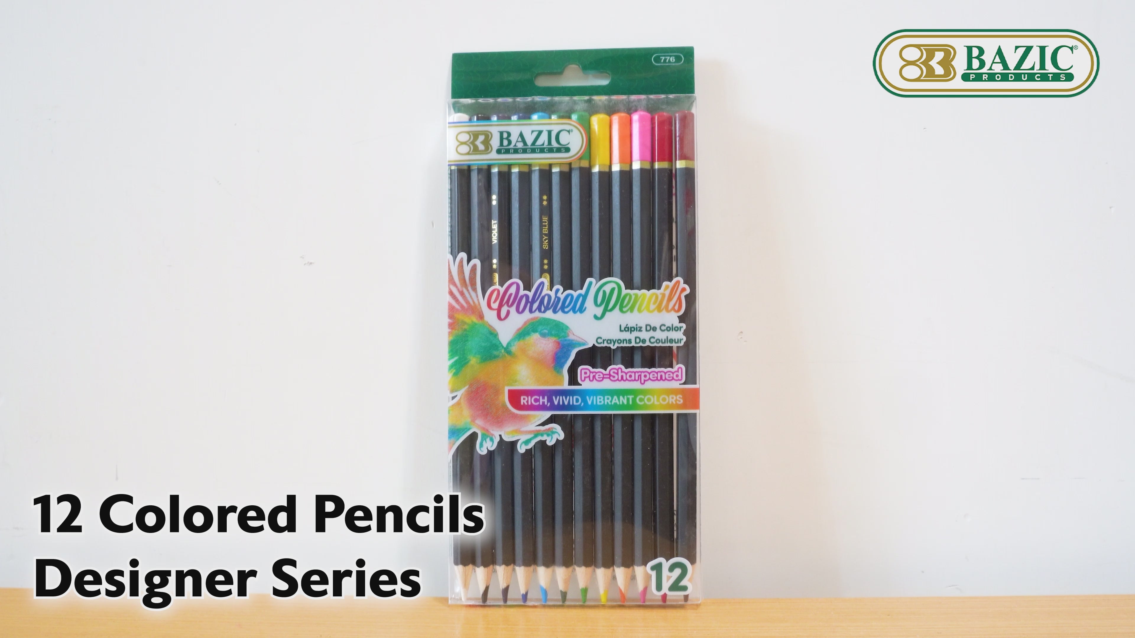 Load video: Designer Series Colored Pencils, 12 Colors, Pre-Sharpened