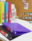 1" Swirl Poly 3-Ring Binder w/ Pocket