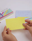 Ruled Colored Index Card 3" X 5" 100 Ct.