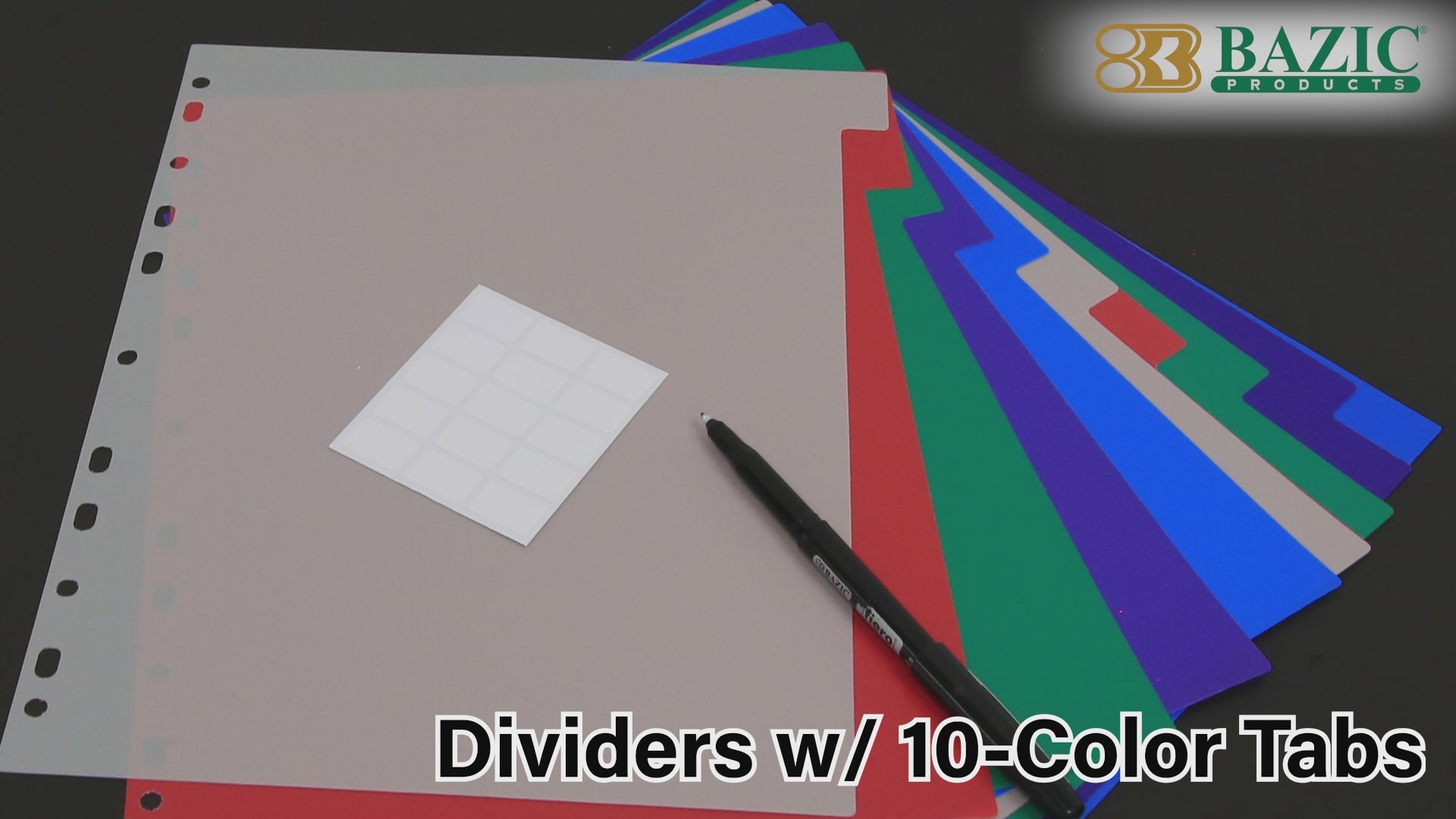 Load video: Dividers w/ 10-Color Tabs