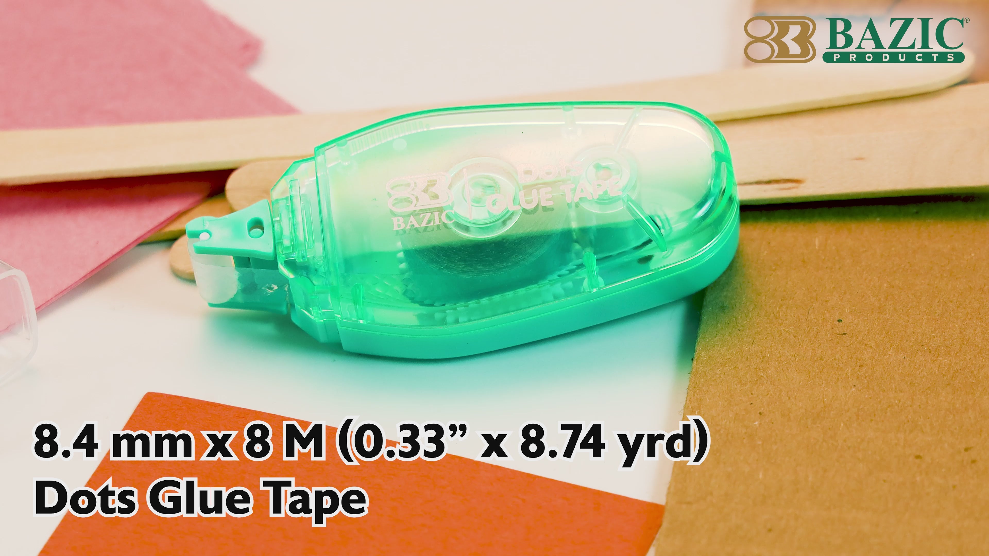 Load video: 8.4 mm x 8 m Permanent Dots Glue Tape