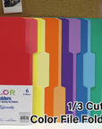 File Folder Color 1/3 Cut Letter Size (6/Pack)
