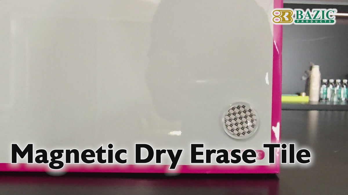 Load video: Magnetic Dry Erase Tile, 14 x 14 in