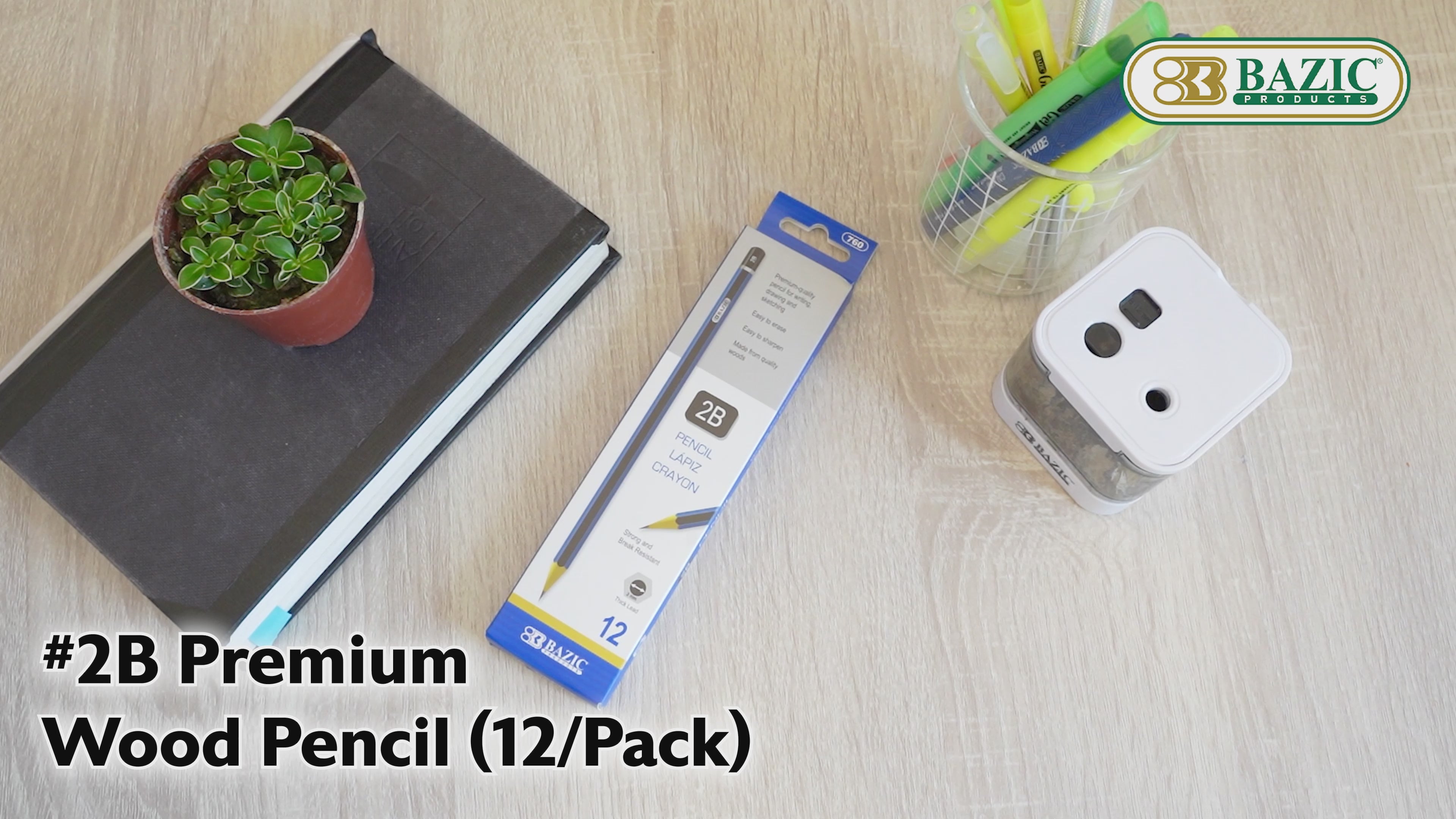 Load video: #2B Premium Wood Pencils, for Drawing