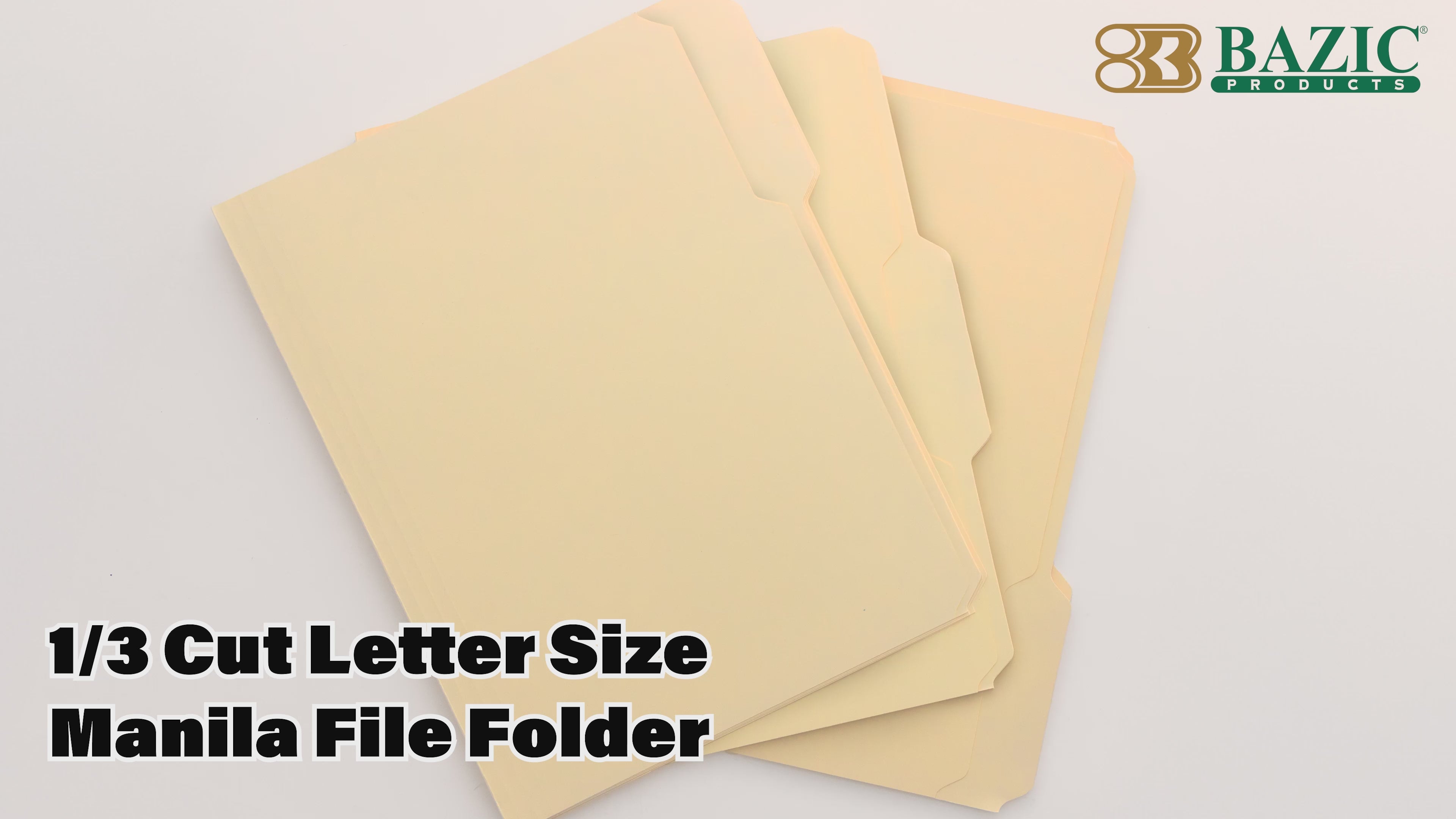 Load video: 1/3 Cut Letter Size Manila File Folder (100/Box)
