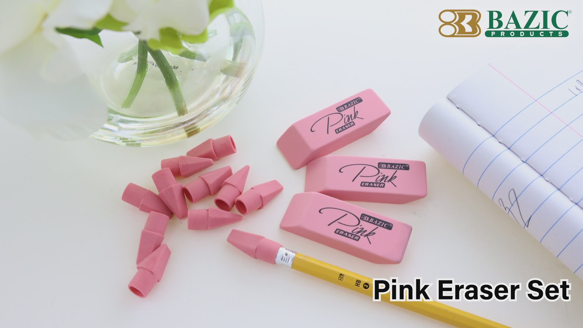 Load video: Pink Eraser Sets (15/Pack)
