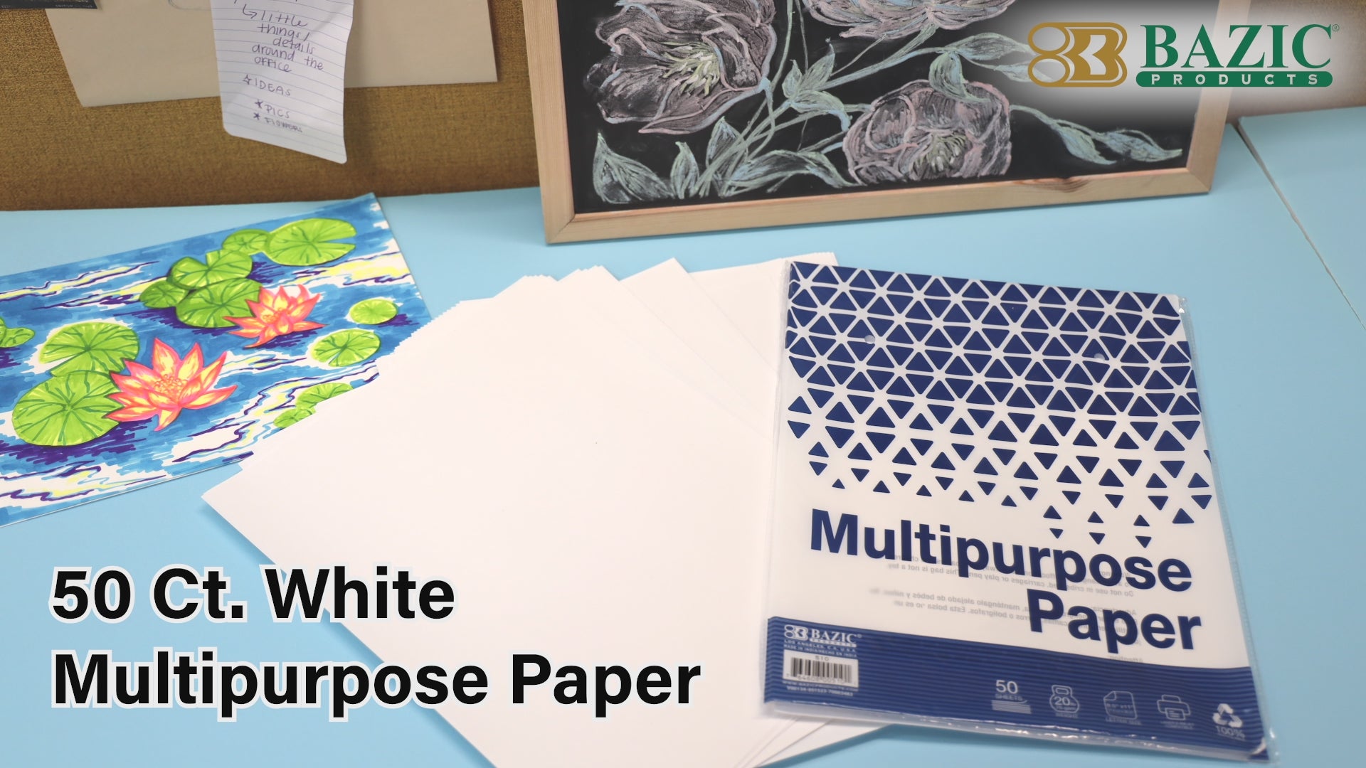 Load video: 50 Ct. White Multipurpose Paper