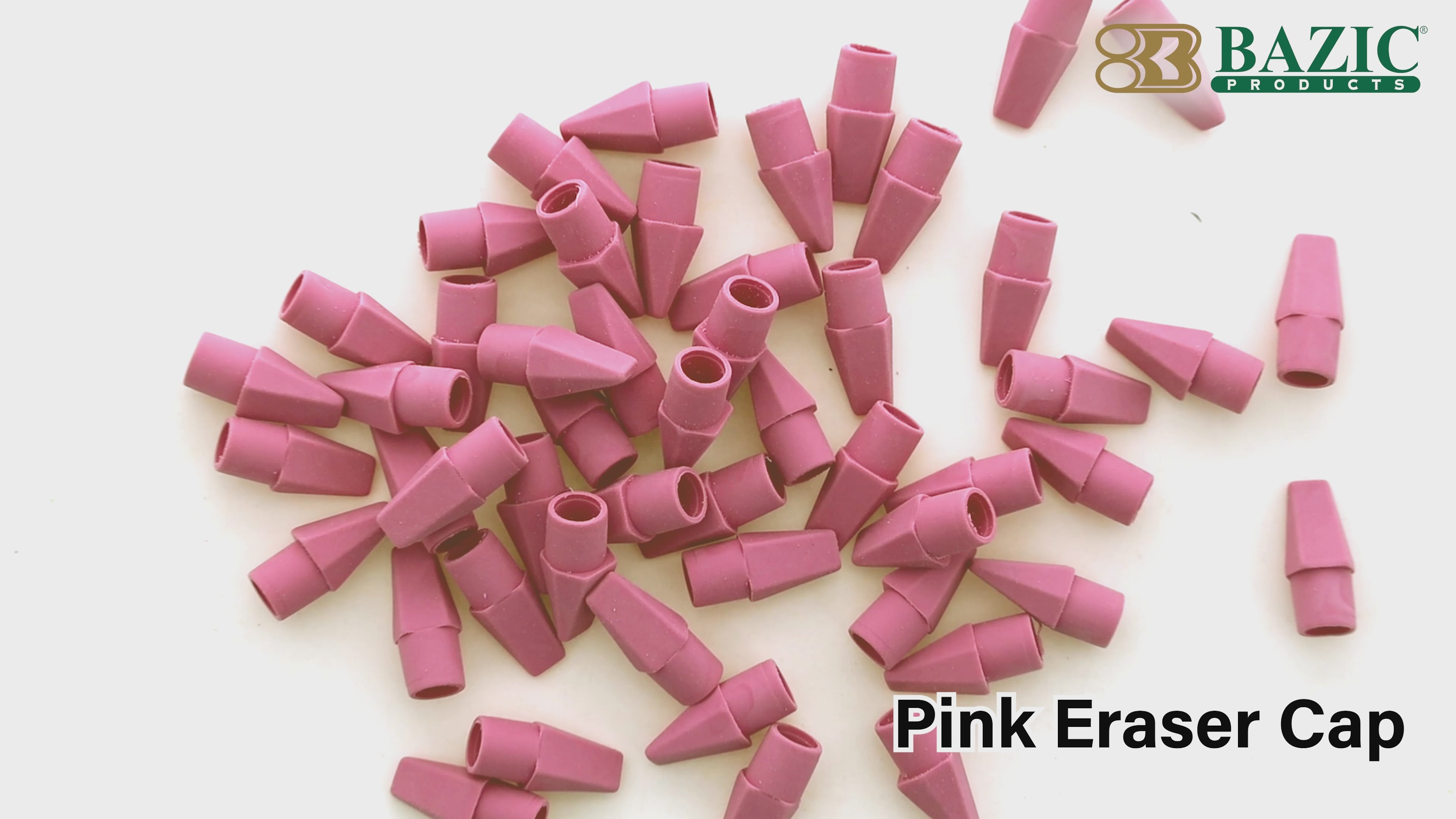 Load video: Pink Eraser Cap (50/Pack)