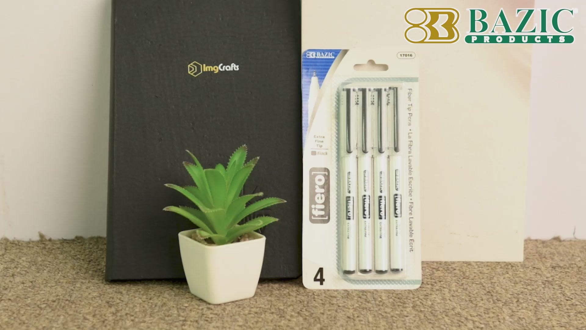 Load video: Fiero Black Fiber Tip Fineliner Pens, Extra-Fine