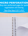 Notebook Spiral W/R 3-Subject 9.5" X 5.75" 120 Ct.