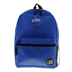 16" Navy Blue Basic Backpack - Bazicstore