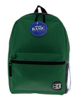 16" Green Basic Backpack - Bazicstore