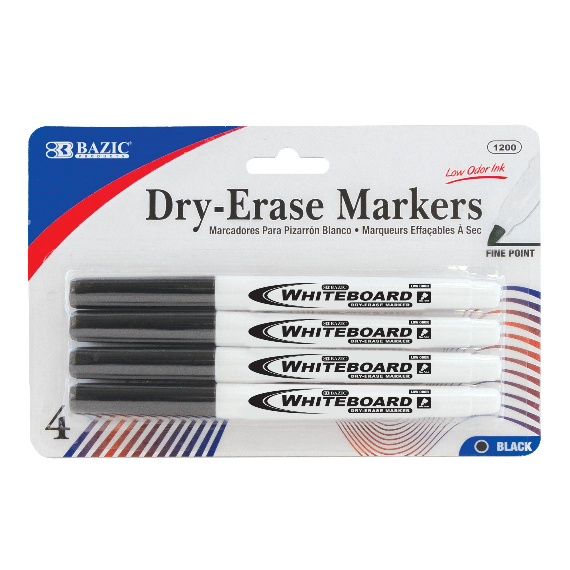 Black Fine Tip Dry-Erase Markers 