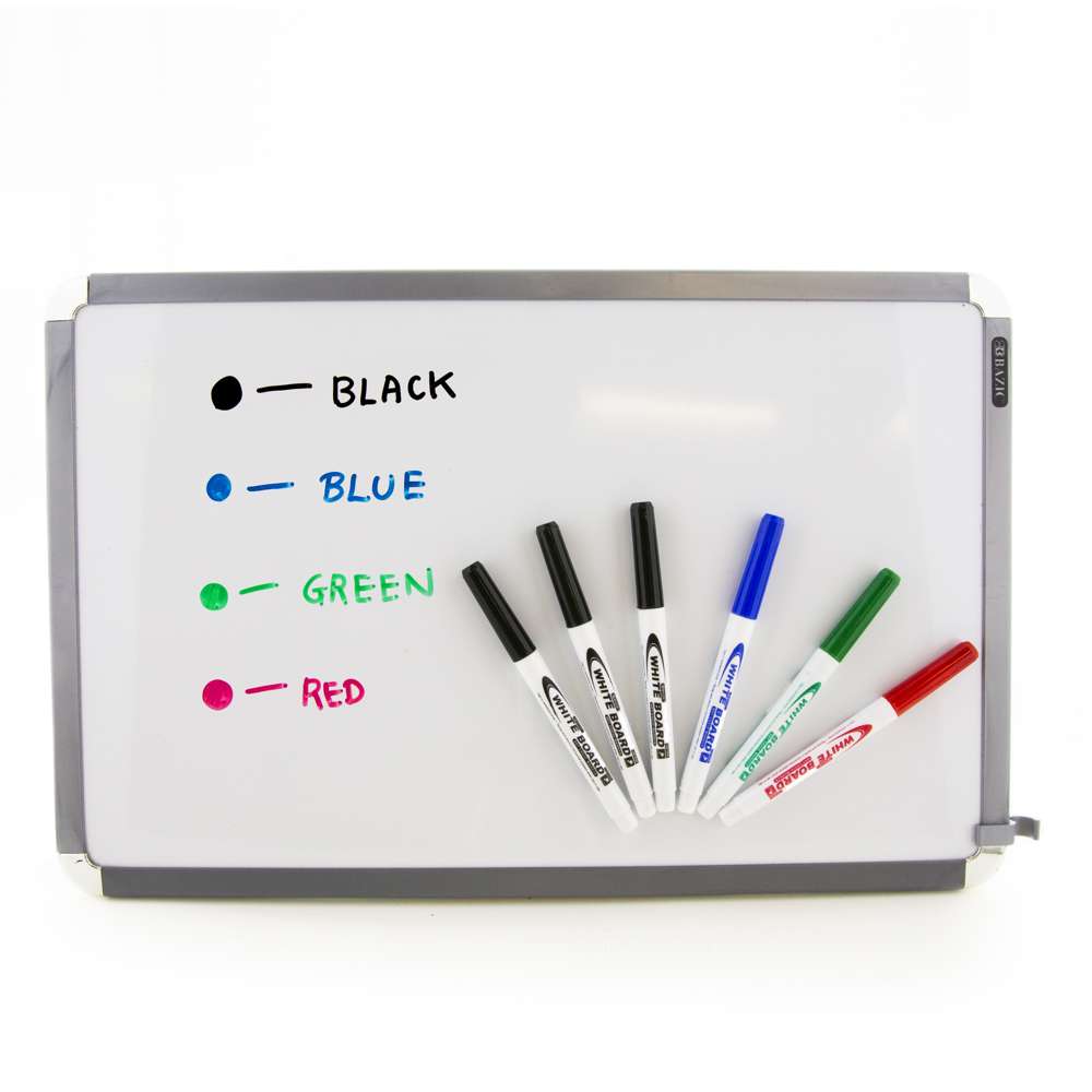 Glass Board Dry Erase Markers Assorted 6 Colors Pack of 6