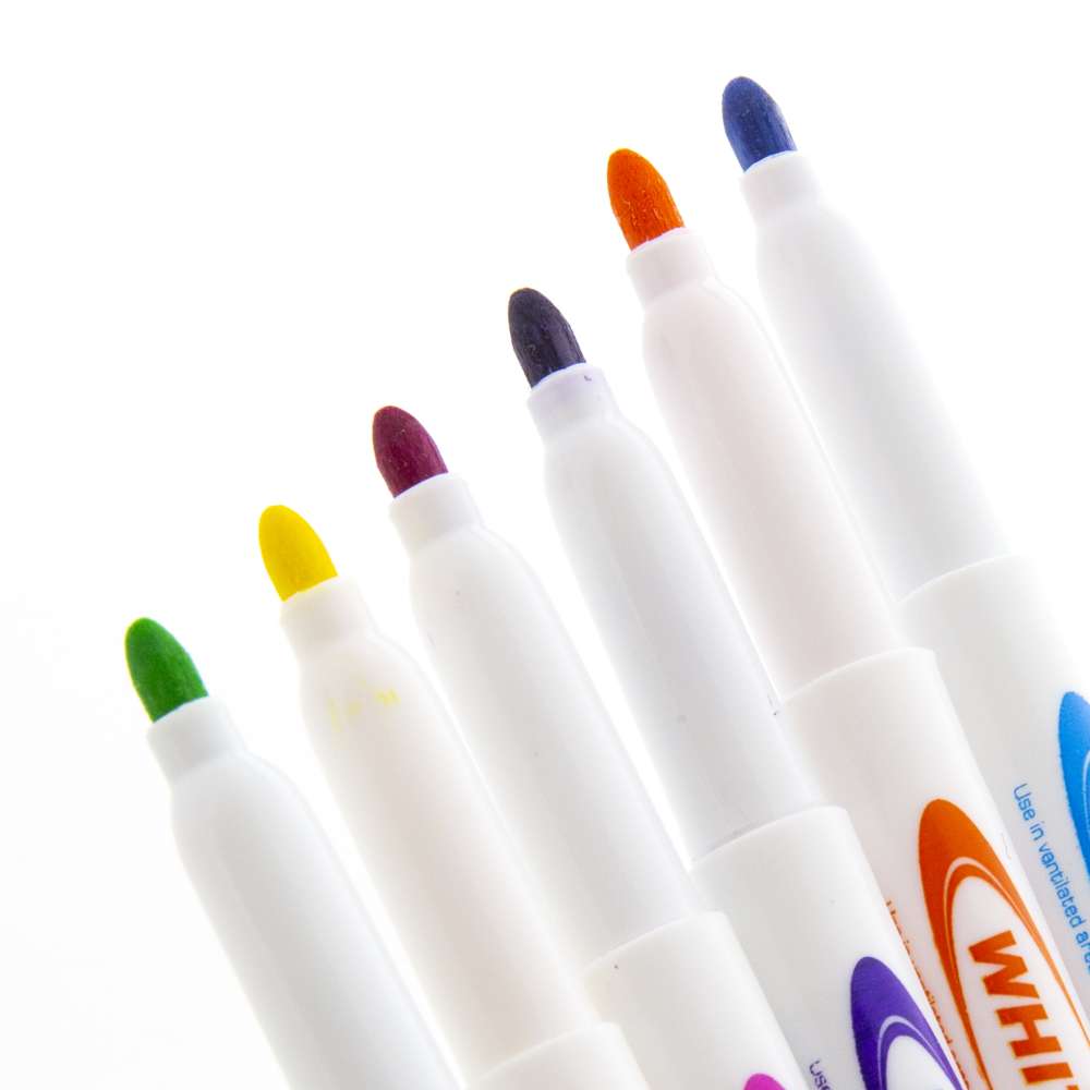 Bright Color Fine Tip Dry-Erase Marker (6/Pack) - Mazer Wholesale, Inc.