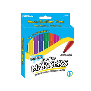 Washable Markers Broad Line Jumbo 10 Colors