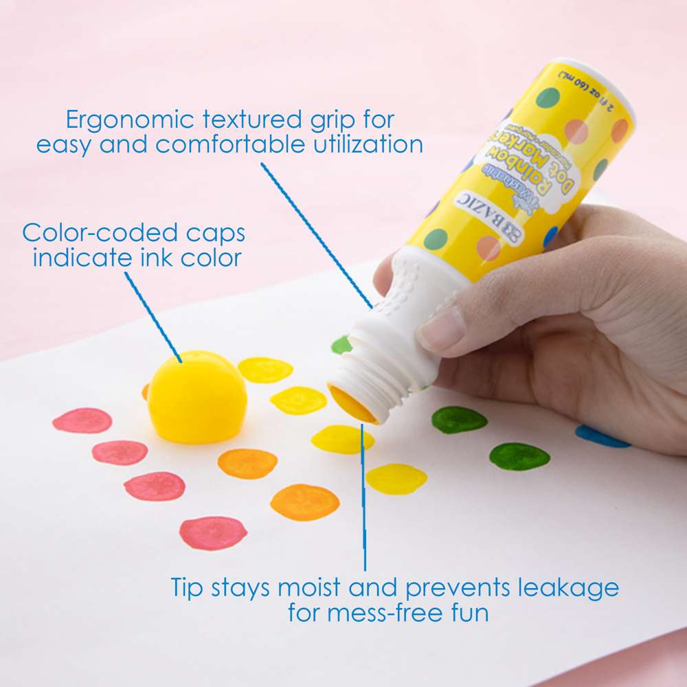 Dazzle Glitter Bingo Dauber Ink 6-Pack - Mixed Colors