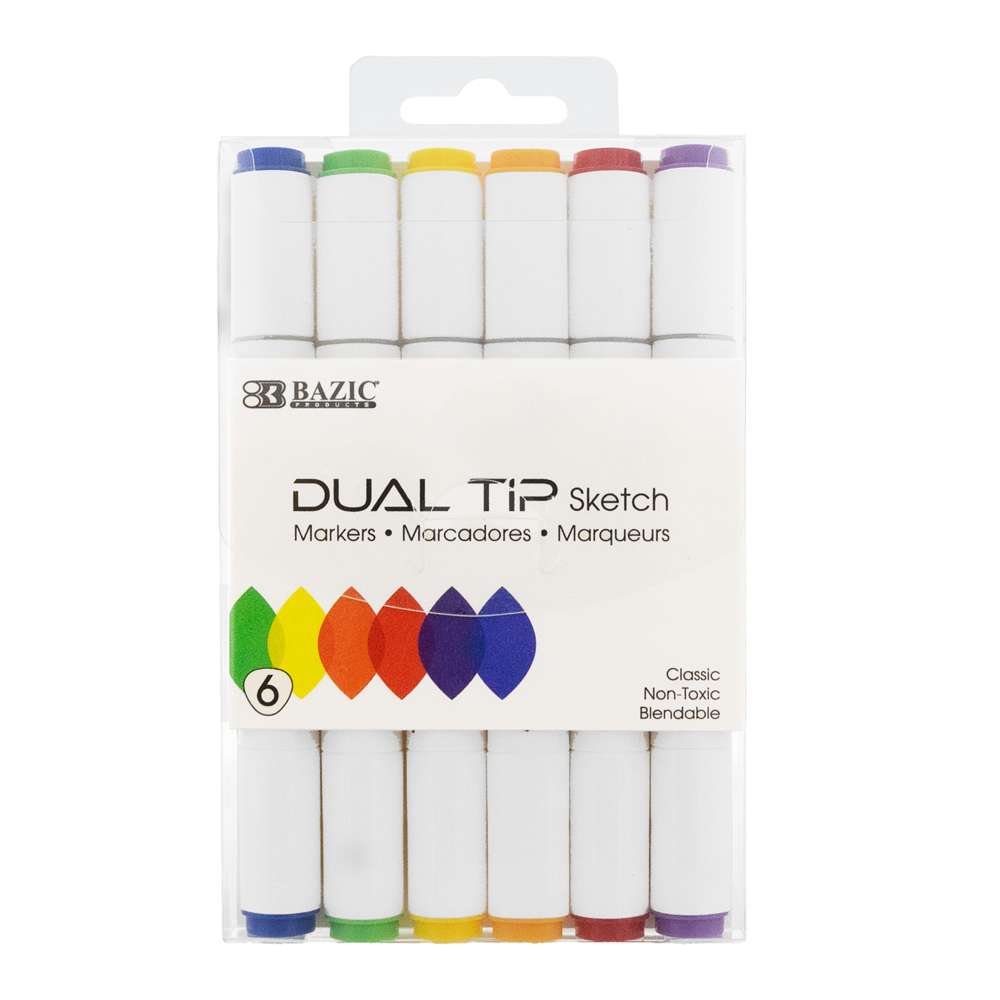  6/8 Color Colorful Pens Roller Pen Tip Dual-tip