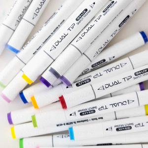 Dual Tip Alcohol-Based Markers 6 Neon Colors