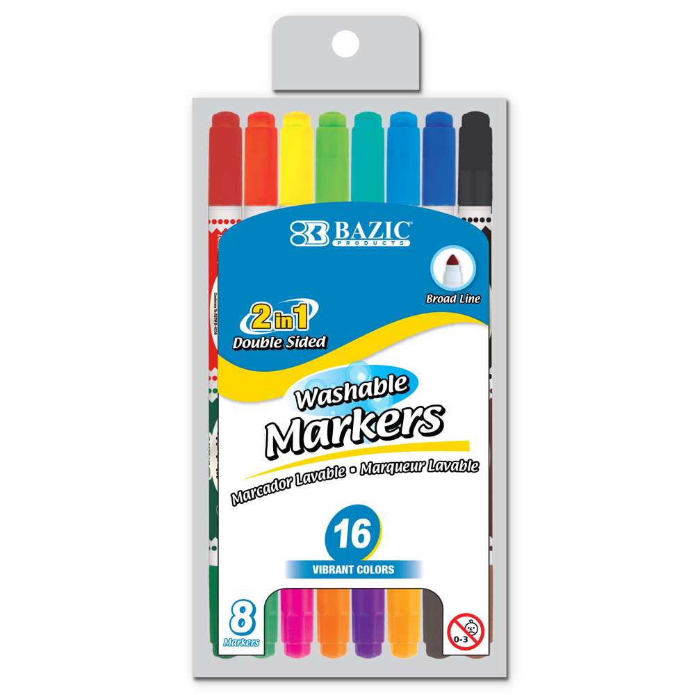 BAZIC Alcohol Markers Brush, Double Tipped 6 Pastel Color Art Marker Set,  Brush Chisel Dual Tips (6/Pack), 2-Packs 