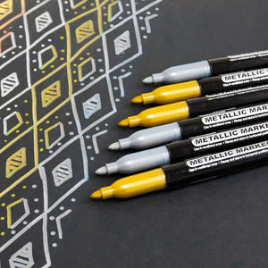 Silver & Gold Metallic Markers (2/Pack)