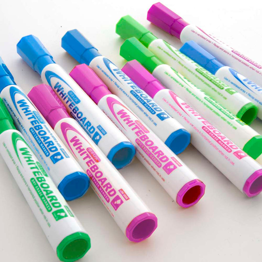 Chisel Tip Bright Color Dry-Erase Markers (3/Pack)