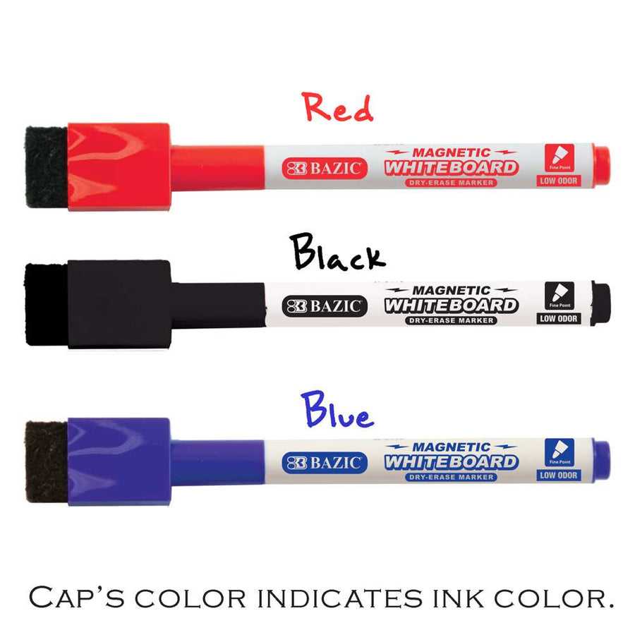Magnetic Assorted Color Dry-Erase Markers (3/Pack)