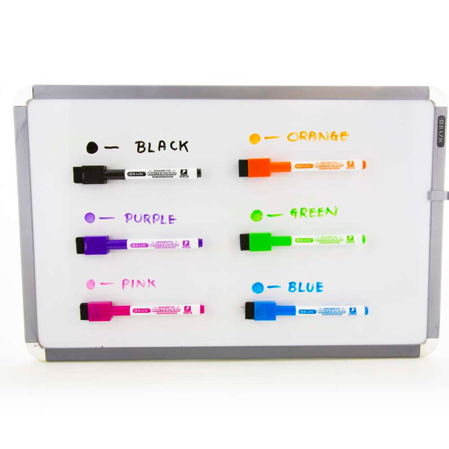 Magnetic Bright Color Dry-Erase Markers (6/Pack)