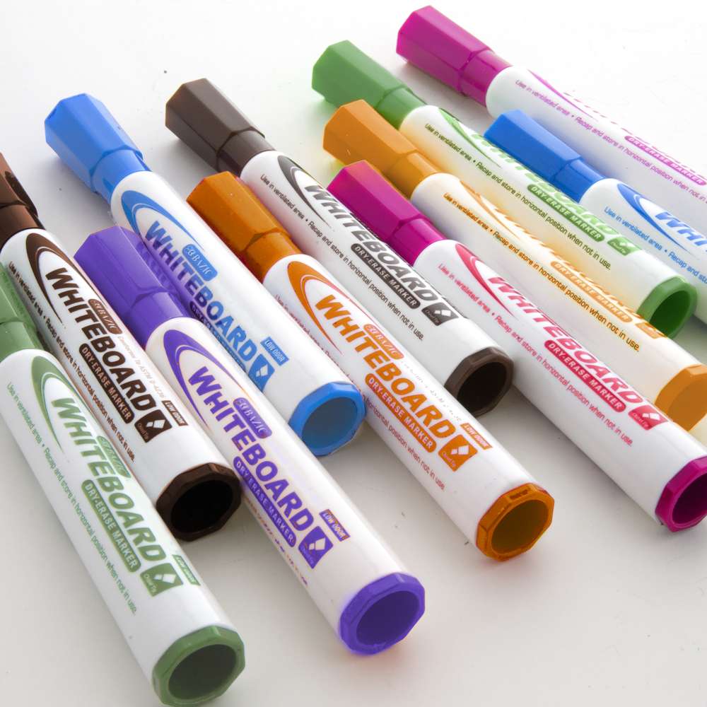 Bazic Chisel Tip Bright Color Dry-Erase Markers (6/pack) Box - 12 Units @ per Unit