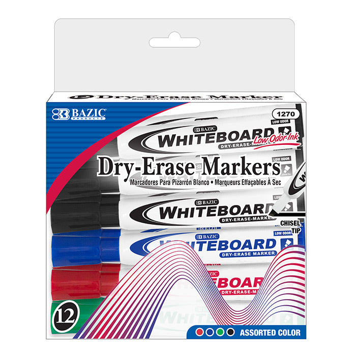 Assorted Colors Chisel Tip Dry-Erase Markers
