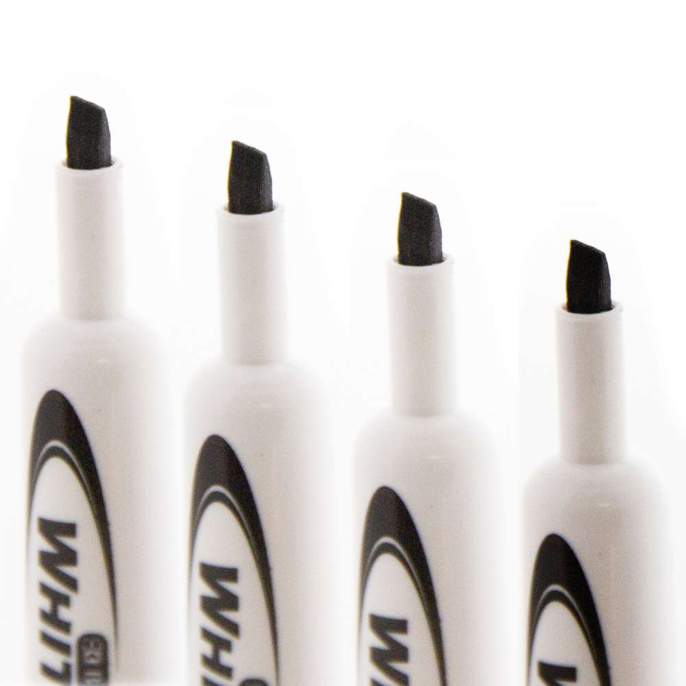 Bazic Black Chisel Tip Dry-Erase Markers - 12/Box (Pack of 12)