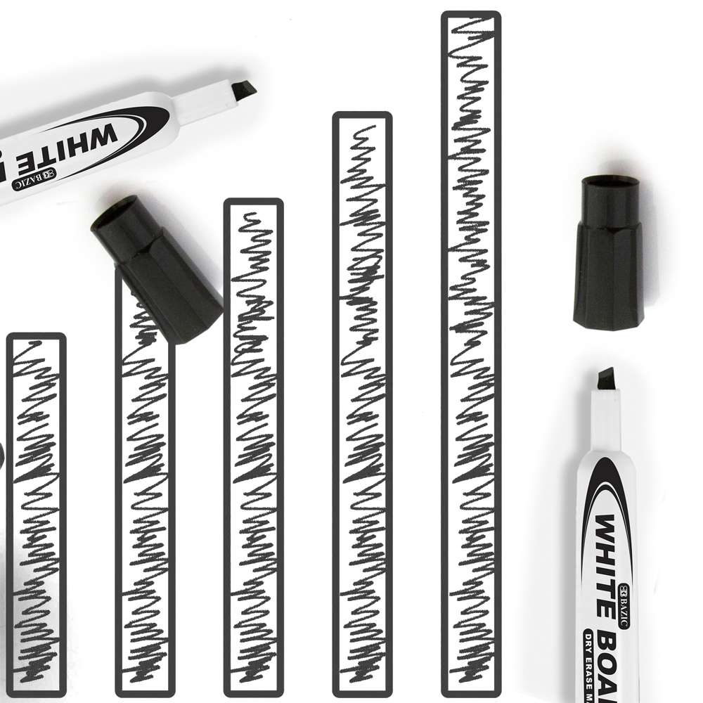 U Brands Magnetic Liquid Dry-Erase Markers, Black, 12 Count