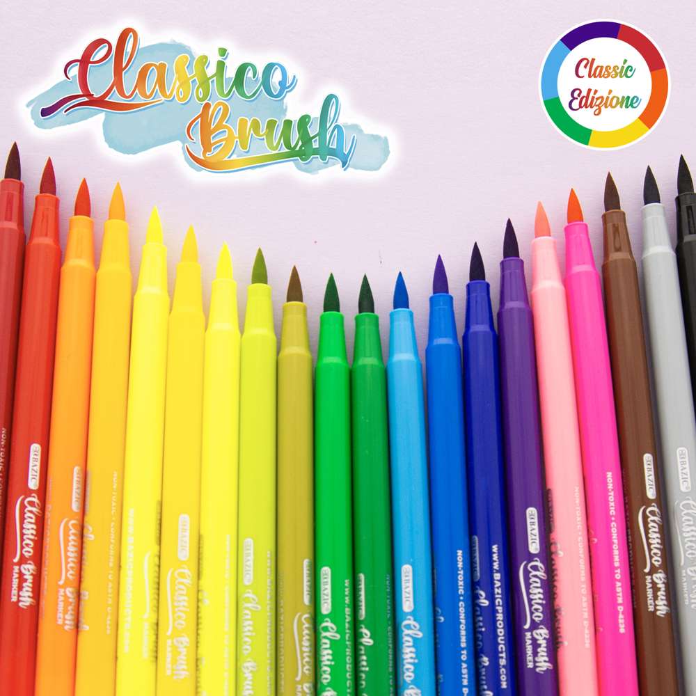 20 Pc Washable Markers Classic Color Brilliant Assorted Colors Fine Ti —  AllTopBargains