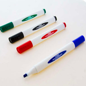 Triangle Dry-Erase Markers Chisel Tip Assorted Colors (4/Pack)