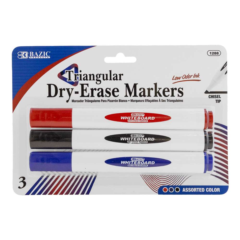 U Brands Bullet Tip Low-Odor Liquid Glass Markers with Erasers, Assorted Colors, 12/Pack